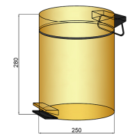 Мусорное ведро Boheme 10426-BRB brushed bronze