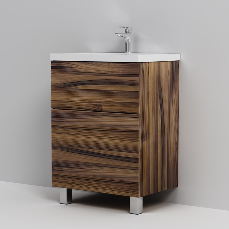 Тумба с раковиной AM.PM Gem 60 напольная, орех