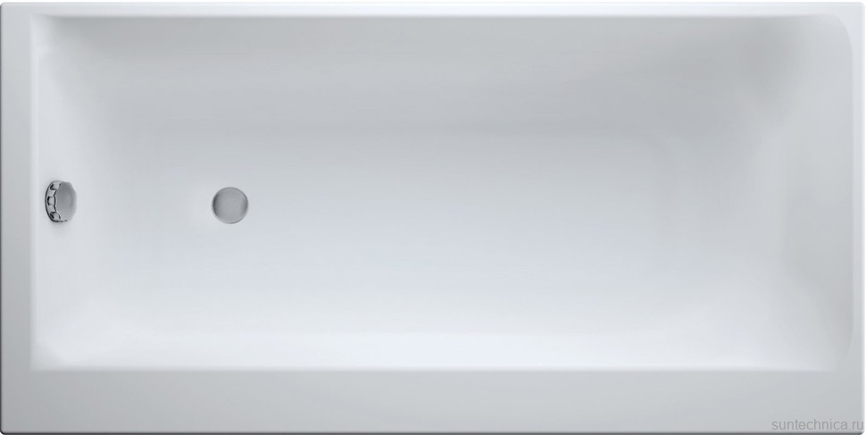 Акриловая ванна Cersanit Smart R 170x80 см, правая, пристенная, белая, на ножках