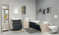 Акриловая ванна Cersanit Smart R 170x80 см, правая, пристенная, белая, на ножках