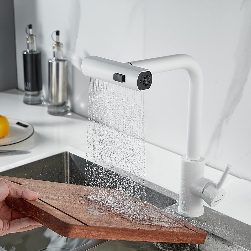 Смеситель для кухни Shevanik S263C белый