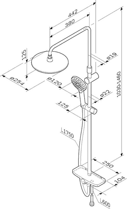 Душевой комплект Смеситель AM.PM X-Joy F85A10000 + Стойка Like F0780200