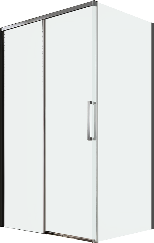 Душевой уголок Veconi Premium Trento PTC-SP-40GR 120x80, профиль брашированный графит, стекло прозрачное