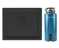 Комплект Мойка Paulmark Lassan LA54-MBN черный матовый + Измельчитель Intenso