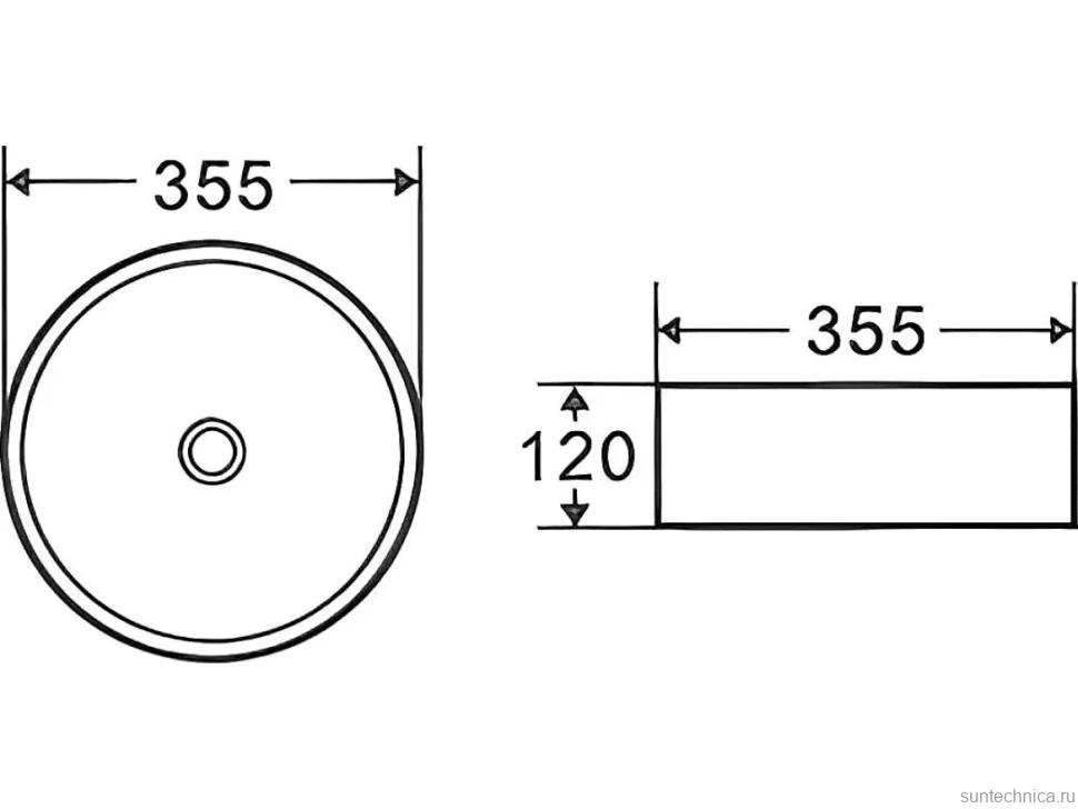 Накладная раковина D&K Matrix 36
