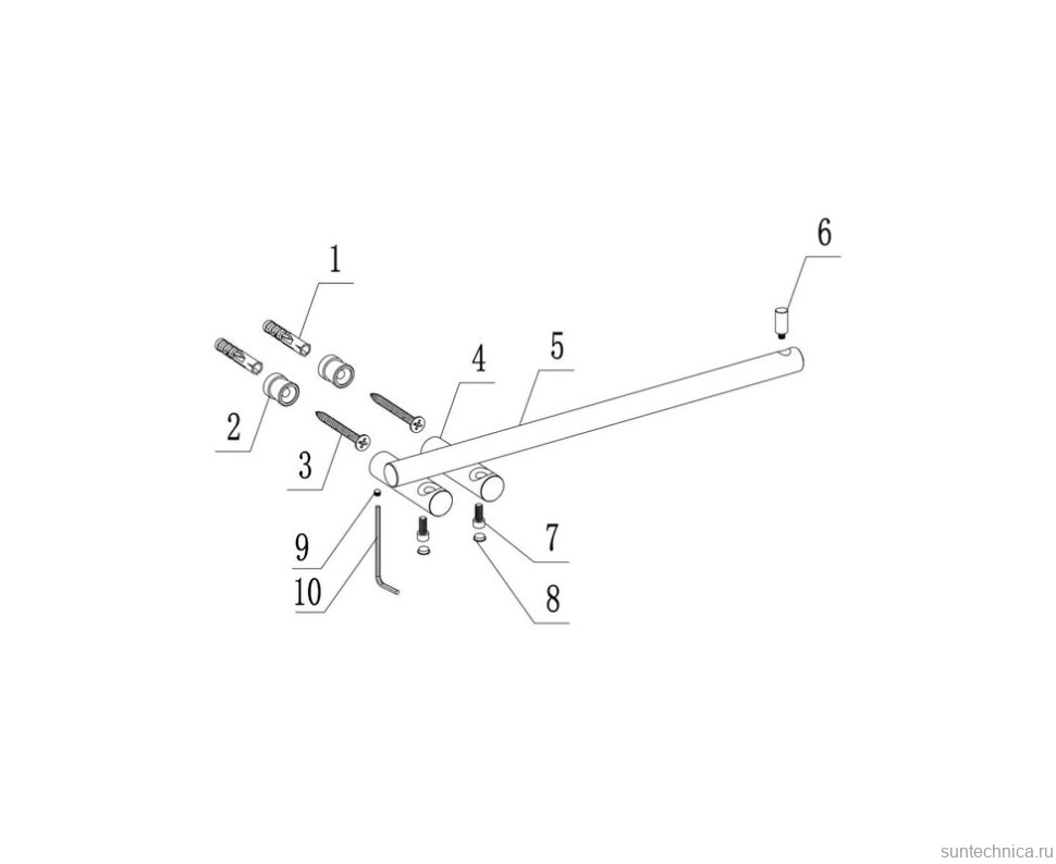 Держатель для полотенец Abber Osten 316 AA1854BG светлое брашированное золото