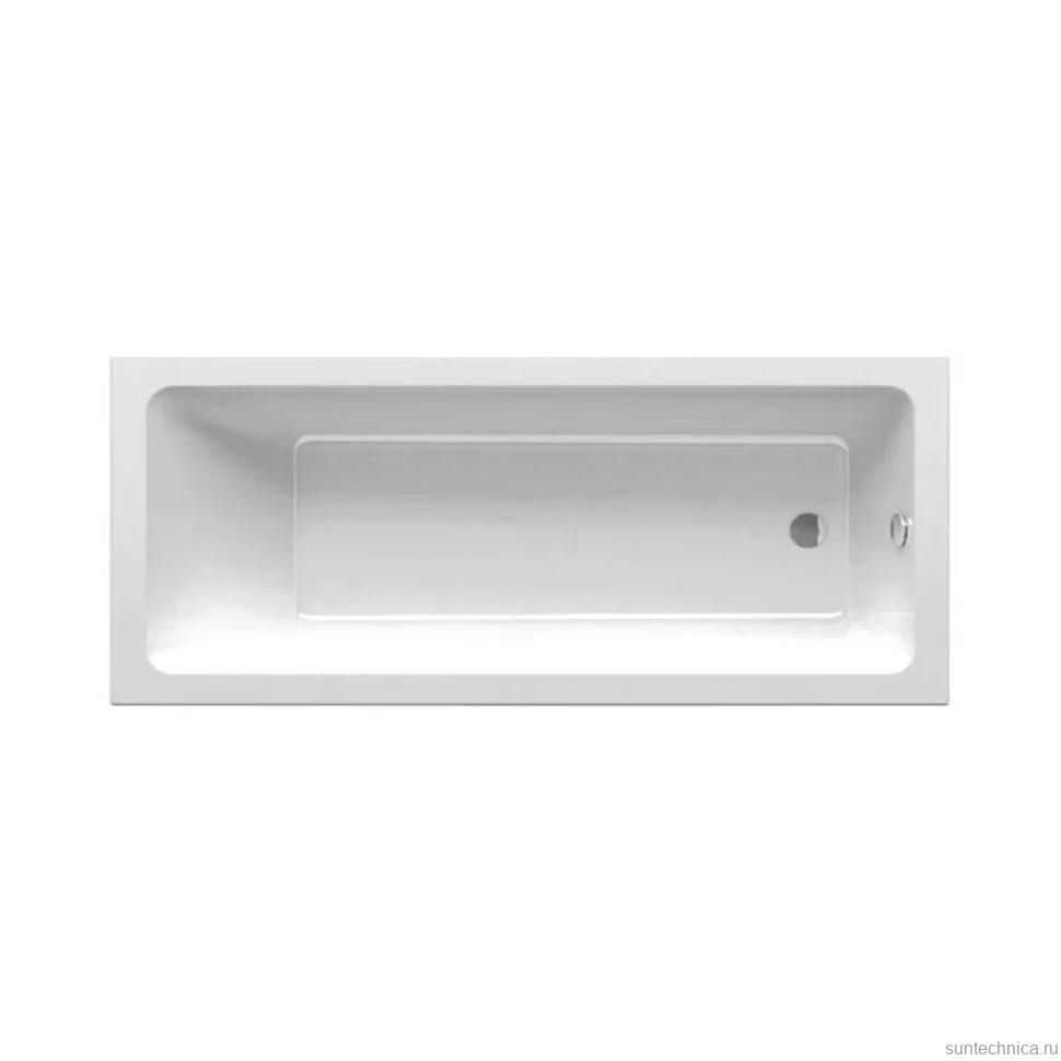 Акриловая ванна Ravak 10° SLIM без опоры 170x75 см, пристенная, белая