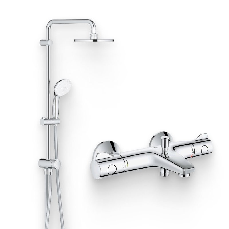 Душевой комплект Термостат Grohe Grohtherm 800 34567000 + Стойка New Tempesta 27389002