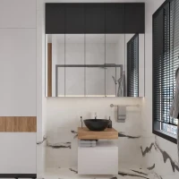 Мебель для ванной комнаты VitrA Ольборг 60: столешница 60, без отверстий, дуб французский + тумба 60