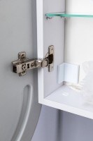 Шкаф с зеркалом в ванную с подсветкой Aquanet Монте 50 белый, с LED подсветкой
