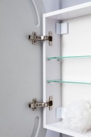 Шкаф с зеркалом в ванную с подсветкой Aquanet Монте 50 белый, с LED подсветкой