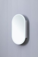 Шкаф с зеркалом в ванную с подсветкой Aquanet Монте 50 белый, с LED подсветкой