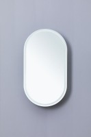 Шкаф с зеркалом в ванную с подсветкой Aquanet Монте 50 белый, с LED подсветкой