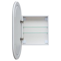 Шкаф с зеркалом в ванную с подсветкой Aquanet Монте 50 белый, с LED подсветкой