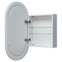 Шкаф с зеркалом в ванную с подсветкой Aquanet Монте 50 белый, с LED подсветкой