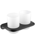 Стакан для ванной Abber Nord AA1557NG настенный, никель, стеклянный, двойной