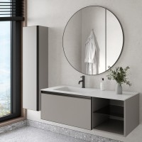 Тумба под раковину без столешницы Armadi Art Quatro 6 120 luna, профиль anthracite