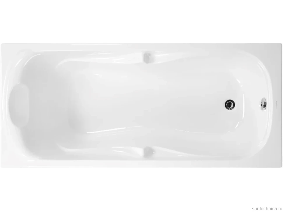 Акриловая ванна Vagnerplast Charitka 170x75 см, пристенная, ультрабелая, с каркасом