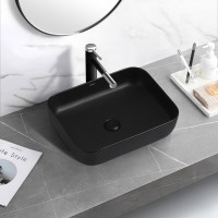 Накладная раковина Abber Rechteck AC2202MB матовая черная