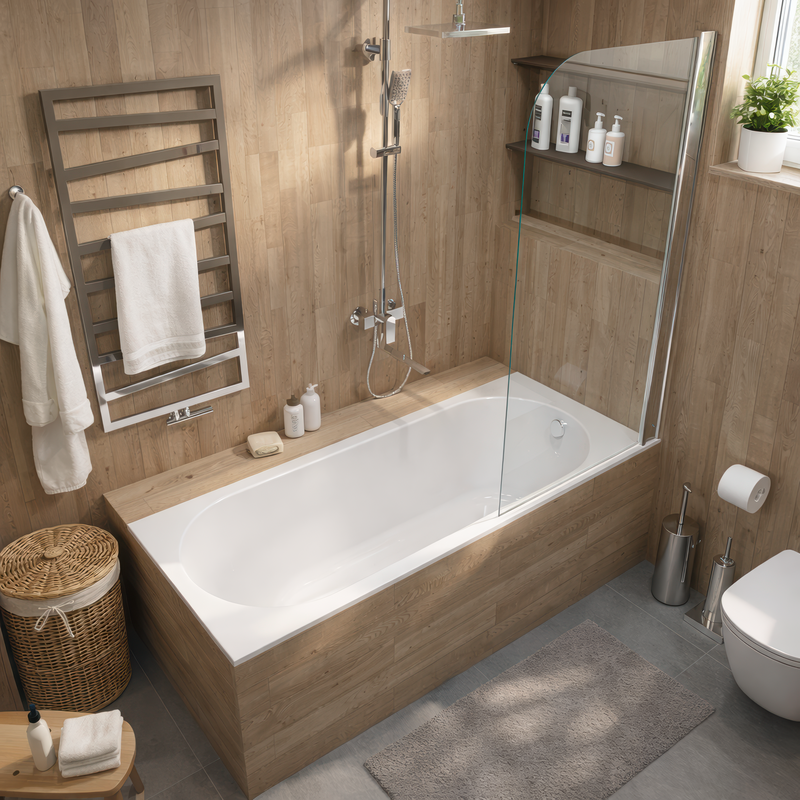 Ванна из искусственного камня Triton Омега 180x80 см, встраиваемая, белая, на ножках