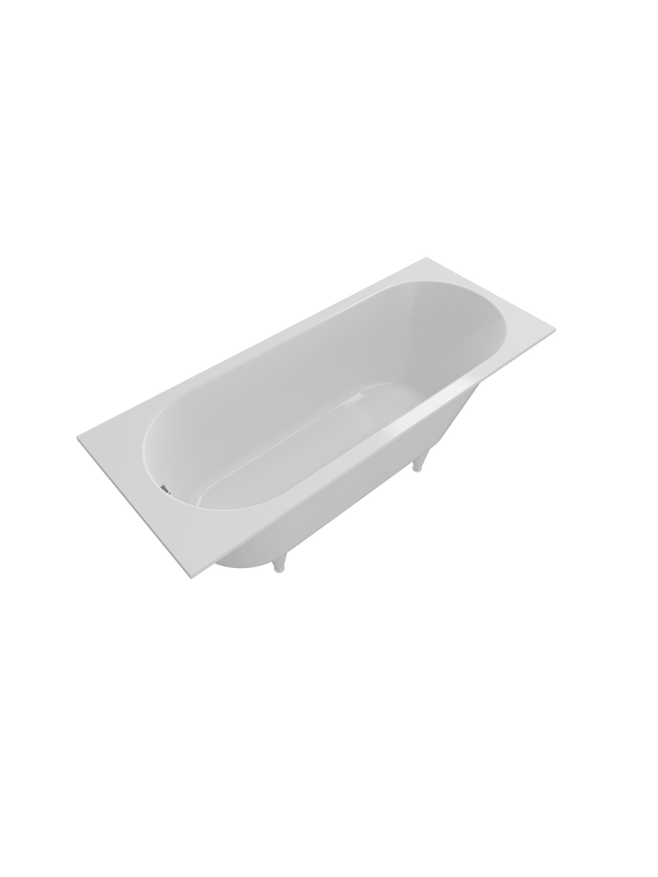 Ванна из искусственного камня Triton Омега 180x80 см, встраиваемая, белая, на ножках