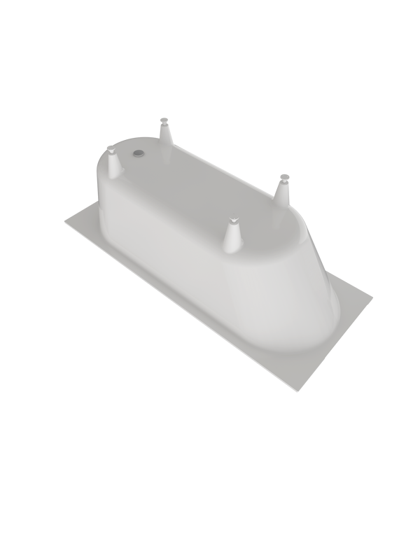 Ванна из искусственного камня Triton Омега 180x80 см, встраиваемая, белая, на ножках