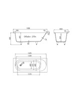 Ванна из искусственного камня Triton Омега 180x80 см, встраиваемая, белая, на ножках