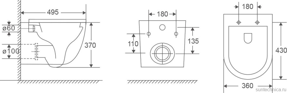 Комплект Унитаз подвесной EvaGold K401T безободковый, с микролифтом + Инсталляция VitrA V-Fix Core 732-5800-01 с кнопкой смыва Root R 740-2280 хром