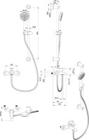 Смеситель для ванны с душем Wonzon & Woghand WW-AE3205-BG брашированное золото