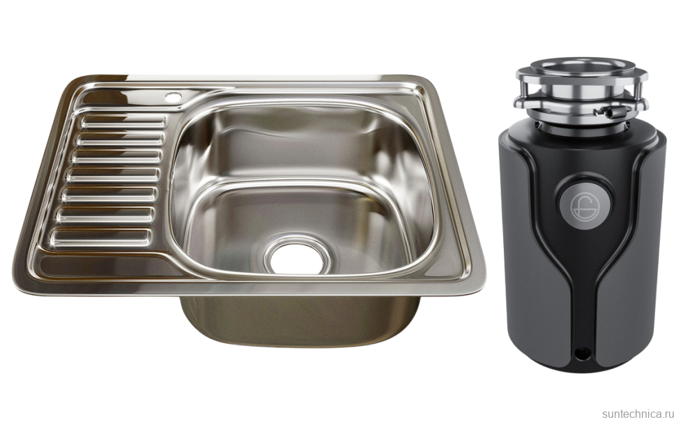 Комплект Мойка Mixline 532311 с декором + Измельчитель KUCHENSTERN Muhle