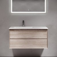 Тумба с раковиной Sancos Marmi 2.0 100 L дуб галифакс натуральный