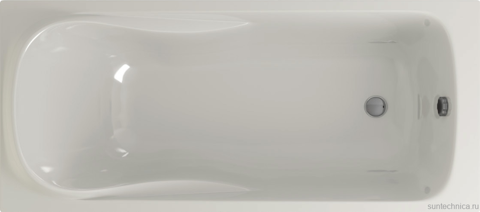 Акриловая ванна EUROLUX Alla 170x75 см, пристенная, белая, с каркасом