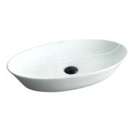 Накладная раковина GID Lago N9397 61 глянцевая белая, овальная, фаянс