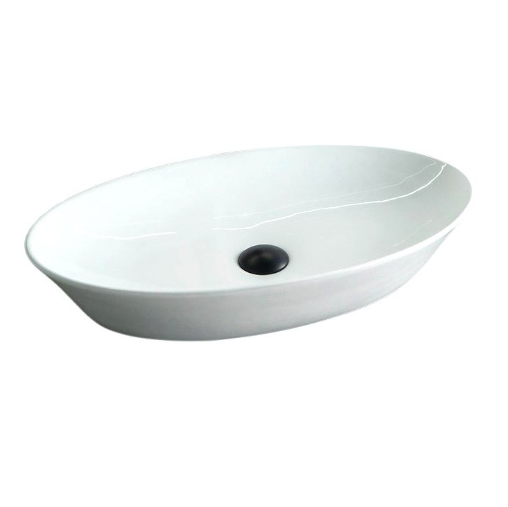 Накладная раковина GID Lago N9397 61 глянцевая белая, овальная, фаянс
