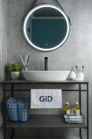 Накладная раковина GID Lago N9397 61 глянцевая белая, овальная, фаянс