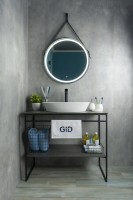 Накладная раковина GID Lago N9397 61 глянцевая белая, овальная, фаянс