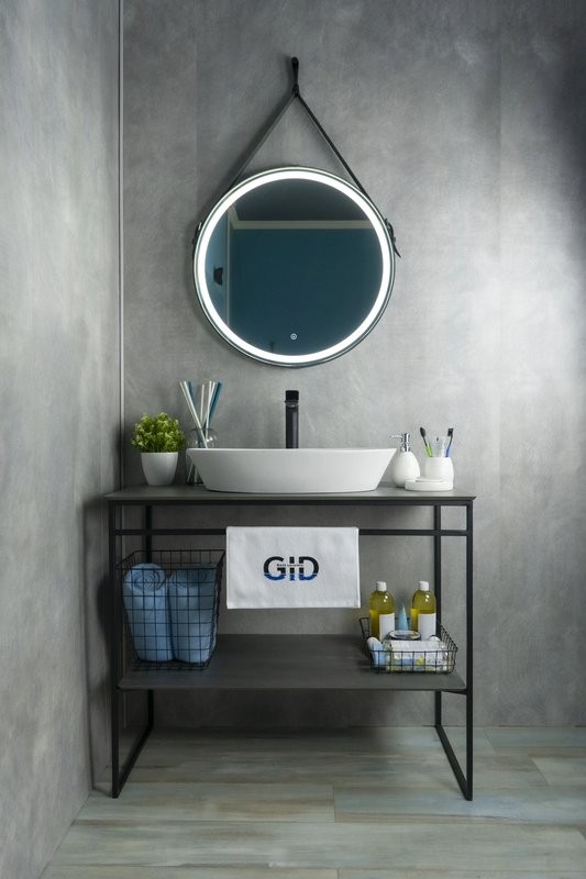 Накладная раковина GID Lago N9397 61 глянцевая белая, овальная, фаянс