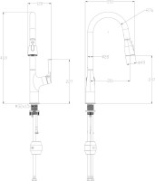 Смеситель для кухни Wonzon & Woghand WW-AE54123-MW матовый белый