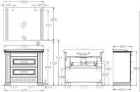 Мебель для ванной комнаты Opadiris Оникс 100 серебро