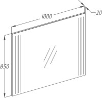 Мебель для ванной комнаты Opadiris Оникс 100 серебро