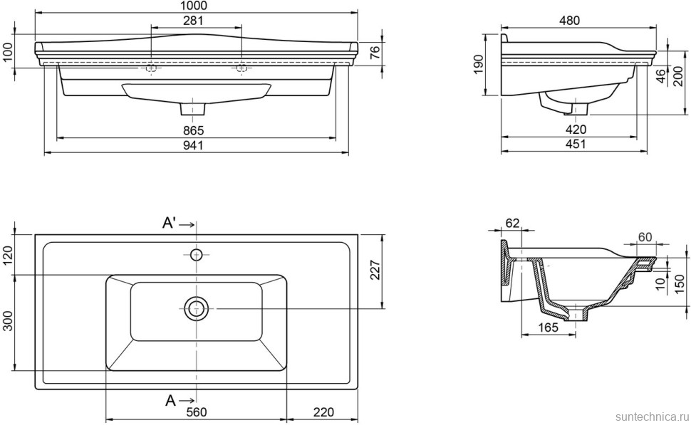 Мебель для ванной комнаты Opadiris Оникс 100 серебро
