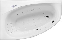 Акриловая ванна Excellent Kameleon Kameleon WAEX.KML17.NANO 170x110 см, угловая, левая, пристенная, с гидромассажем, белая, асимметричная, со сливом-переливом