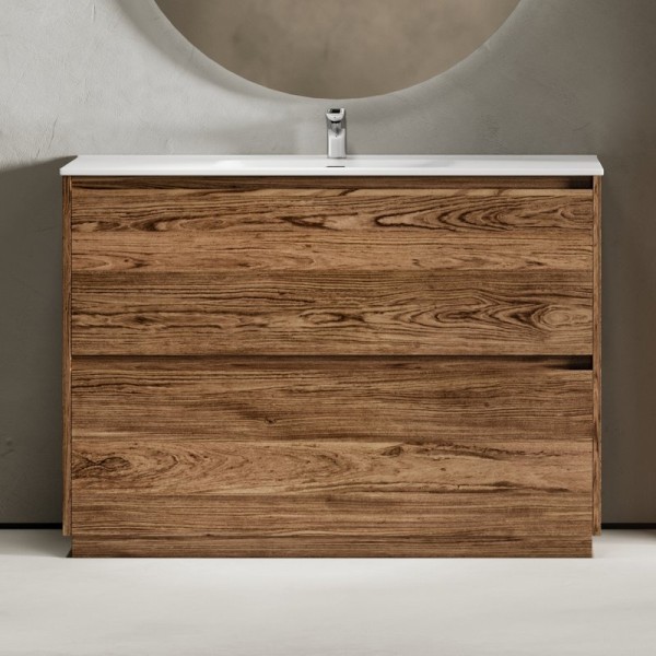 Тумба с раковиной Sancos Libra Floor 120 дуб чарльстон, белая раковина CN7006