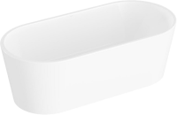 Акриловая ванна VitrA Geo 180x80 см, отдельностоящая, белая, овальная, со сливом-переливом