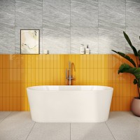 Акриловая ванна VitrA Geo 180x80 см, отдельностоящая, белая, овальная, со сливом-переливом