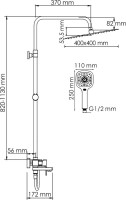Душевая стойка Wasserkraft Aller A177.119.065.087.CH хром
