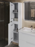 Шкаф пенал для ванной Orange Topline Milano 35 белый