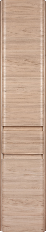 Шкаф пенал для ванной Style Line Атлантика 35 Люкс Plus, R, с бельевой корзиной, ясень перламутр