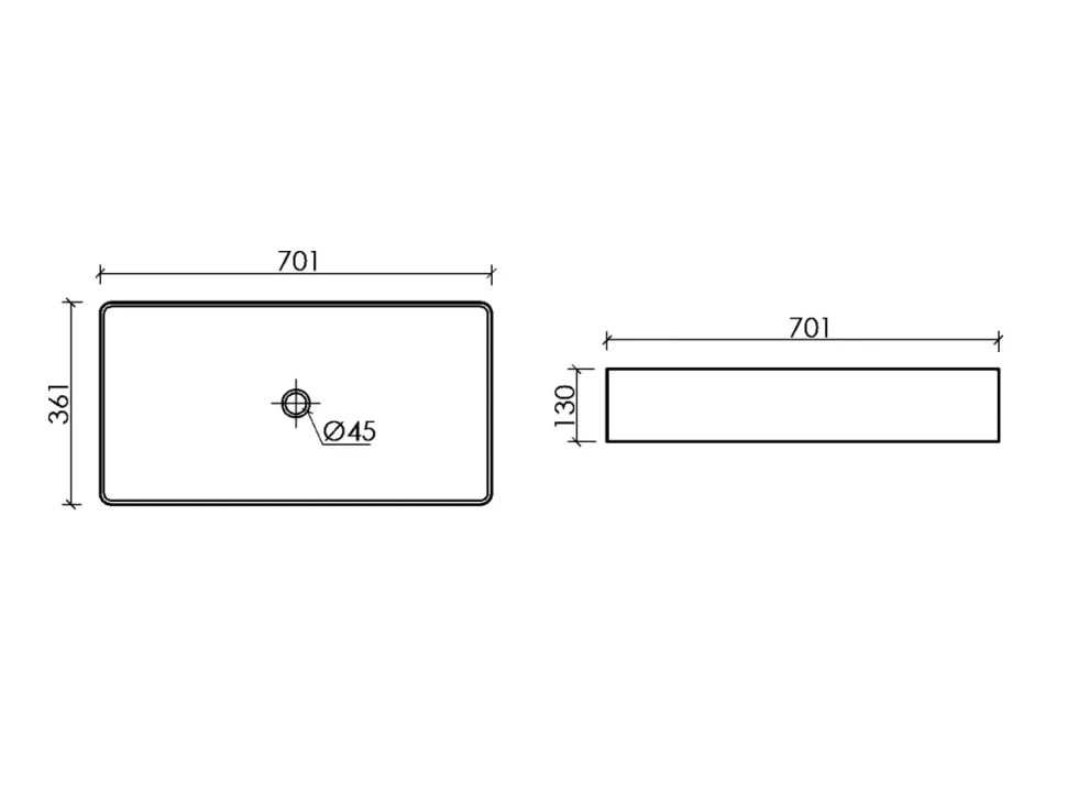 Накладная раковина Ceramicanova Element CN6071 белая глянцевая