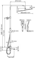 Душевая стойка Wasserkraft Aller A199.119.126.010.CH Thermo с термостатом, хром